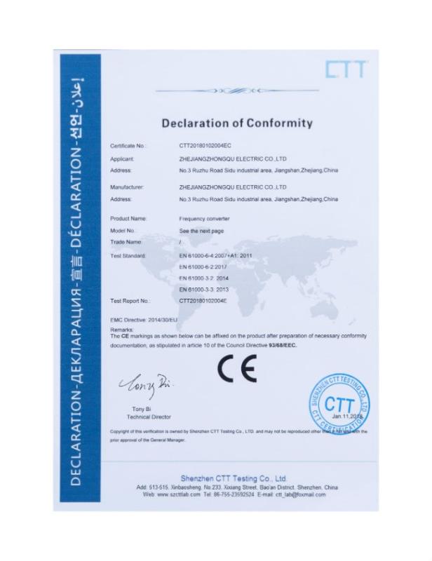 CE certificate - 1